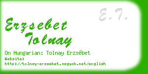 erzsebet tolnay business card